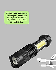 LED El Feneri 2000 Lümen Alüminyum Gövdeli XUCZMİNİFENER-2