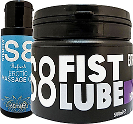 STİMUL8 FİST LUBE 500ML BİG SİZE LUBRİKANT + STİMUL8 MASAJ YAĞI 60 ML