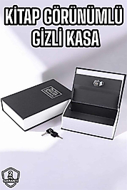 Gizli Kitap Kasa Çelik İçerikli Altın Renkli UUCZKASA2