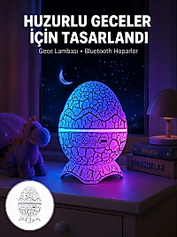 Bluetooth Hoparlör Özellikli 7 Renkli Gece Aydınlatması Yeni Nesil
