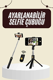 Cep Telefonu Tripod Standı Manyetik Selfie Sopa Bluetooth Uzaktan Kumandalı