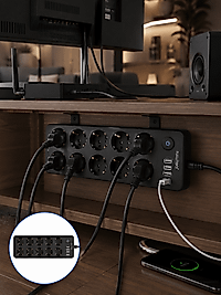10'lu Çoklu Priz USB ve Type-C Şarjlı UCZZ10LUPRİZ3680W-5