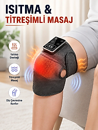 Dijital Ekranlı Isıtmalı Diz Masaj Aleti Ayarlanabilir Titreşimli Şarjlı Masaj Cihazı