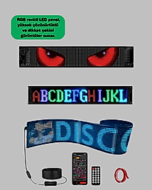 RGB LED Ekran Tabela USB Bağlantılı Kayan Yazı Destekli