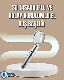 360° Ayarlanabilir Çok Fonksiyonlu Duş Başlığı