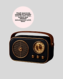 Klasik Retro Radyo – Bluetooth Destekli, FM Özellikli Şarjlı Hoparlör