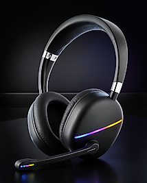Bluetooth Kulak Üstü Kulaklık RGB Aydınlatmalı Type-C Şarjlı UCZZMAX17-1-1
