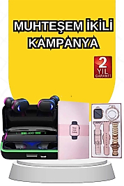Kadınlara Özel Bileklik Hediyeli Akıllı Saat ve Dijital Göstergeli ANC Özellikli Bluetooth Kulaklık