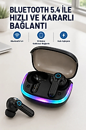 WS Bluetooth Kulaklık Quad ENC HD Voice 500mAh Şarj Kutulu Kablosuz Kulaklık