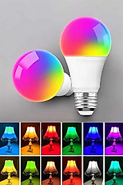 Led Ampul Enerji Dostu RGB Işıklı 100W Led Işık