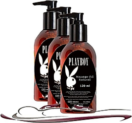 PLAYBOY NATURAL AROMATERAPİ MASSAGE OİL KOKUSUZ VÜCUT MASAJ YAĞI 3 ADET 120 ML