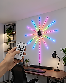 RGB LED Duvar Lambası Uzaktan Kumandalı Telefon Kontrollü UCZZDP626IŞIK-3-1
