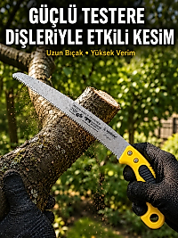 Bahçe Bıçkısı Keskin Çelik Diş Yapısıyla Pratik Kesim