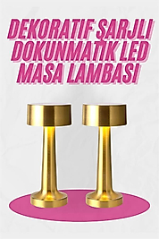 Kablosuz Dokunmatik Masa Lambası Altın Renk UCZZDEKORATİFMASALAMBASI-2