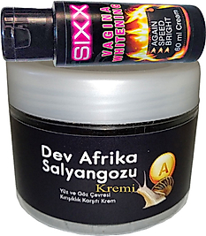 BONİE GİANT ANTİ-YAŞLANMA CİLT KREMİ KSIXX:32 DEV AFRİKA SALYANGOZU 100ML ILE+ 1SIXX RENK TON IÇİN KADIN WAGINA KREMİ 60 ML