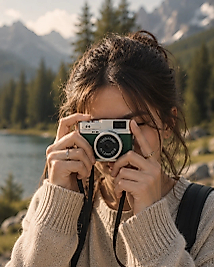 1080P HD Mini Kamera IPS Ekranlı 4K Lens Destekli Taşınabilir Dijital Kamera