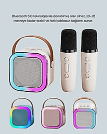 Kablosuz Karaoke Hoparlör Bluetooth 5.0 XUCZ2MİKROFONLUSPEAKER-4