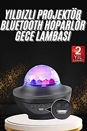 Dönen Işıklı Disko Topu Projektör Müzik Çalarlı Disco Speaker