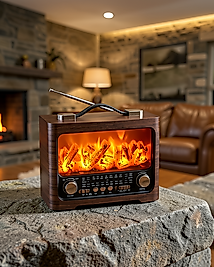 Retro Şömine Tasarımı Bluetooth Hoparlör UCZZZFP821-3
