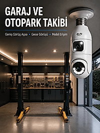 360° Ev İzleme Wi-Fi Çift Lens Akıllı Ampul Kamera