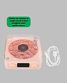 Retro Saatli Bluetooth Hoparlör Gece Lambalı UUCZZZGRAMAFONSPEAKER-33