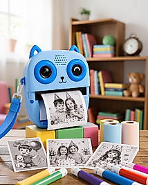 Çocuk Fotoğraf Makinesi Termal Yazıcı UCZZS5PRİNTERMAVİ-1