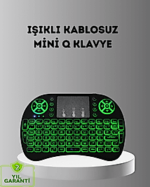 LED Işıklı Q Klavye – Touchpad, Numerik Tuş Takımı ve Multimedya Kısayolları