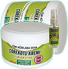 ÇÖREK OTU KREMİ 3 ADET 200 ML YEŞİL KAVANOZ + 30 ML ÇÖREK OTU YAĞI