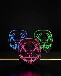 Parti Maskesi Neon LED Işıklı 3 Modlu UCZZZLEDMASKEEEEEE2