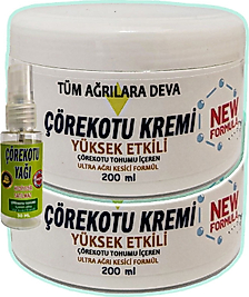 ÇÖREK OTU TESKİN KREMİ  2 ADET 200 ML BEYAZ KAVANOZ + 30 ML ÇÖREK OTU YAĞI