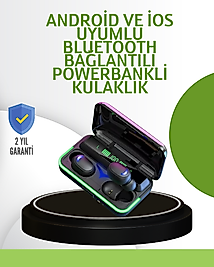 Oyun Modlu E10 Bluetooth Kulaklık Powerbank ve LED Ekranlı