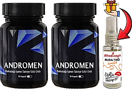 ANRDOMEN: 2 ADET ERKEKLERE ÖZEL YOĞUN BALKABAĞI EKSTRATI IÇEREN 30 LU FORMÜL + 30 ML AFRODİZAYN MASAJ YAĞI