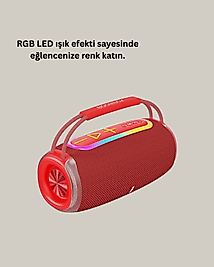 Taşınabilir Bluetooth Hoparlör RGB LED Işıklı XUCZX360SPEAKER-6
