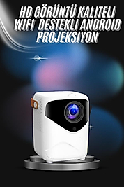 Mini Android Projektör 4K HD Kaliteli Görüntü UUCZZZPROJEKSİYONNNN3-1