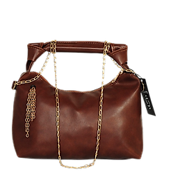 Zincir Askılı  Deri Çanta-Kahverengi