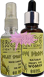 EROS LEGENT ERKEKLERE GECİKTİRİCİSPREY 30 ML + SOĞUK KADINLARA IÇECEK 30 ML