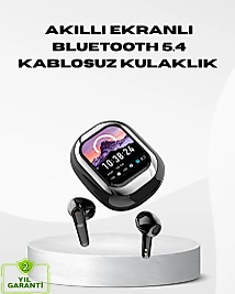 Akıllı Ekranlı Kablosuz Kulaklık – Gürültü Engelleme ve HD Ses Deneyimi