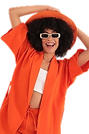 Rahat Kesim Kimono Üst - TURUNCU