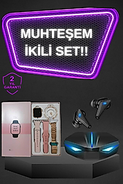 Kadınlar İçin Dokunmatik Ekran Akıllı Saat ve Gamer Kablosuz Bluetooth Kulaklık ANC Özelliği