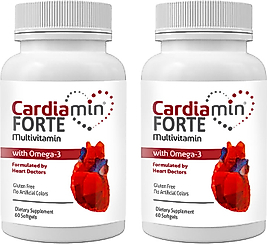 CARDİAMİN FORTE: 2 ADET MULTİVİTAMİNLİ OMEGA3LÜ 60 SOFT JEL KAPSÜLLÜ FORMÜL