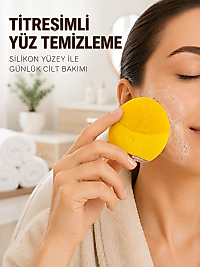 Şarjlı Silikon Yüz Temizleme ve Cilt Bakım Cihazı Titreşimli Masaj Fırçası