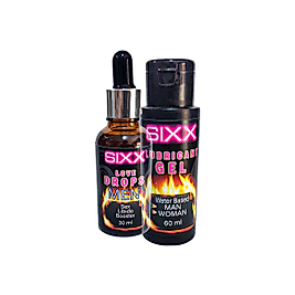 SIXX KADIN VE ERKEKLERELUBRİKANTJEL 60 ML+ERKEKIERE ÖZEL CİNSELDAMLA