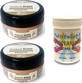 THREE BRAND 50ML ARNAVUT AKLIK KREMİ 2 ADET +FOOT CARE CREAM COOLİNG PEPPERMİNT 50 ML AYAK BAKIM KREMİ NANE FERAHLIĞIVEKOKUSU 1 ADET