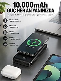 10.000 Mah Powerbank 4 Portlu Hızlı Şarj Dijital Göstergeli