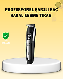 Profesyonel Saç ve Sakal Kesme Tıraş Makinesi Kablosuz Ergonomik Tasarım