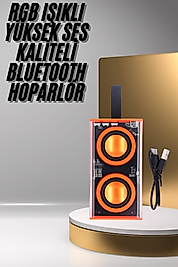 Şeffaf Taşınabilir Bluetooth Hoparlör Uzun Ömürlü Çift Hoparlörlü