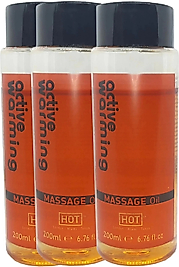 ACTİVE WARMİNG MASSAGE OİL 600 ML ISITICI ÖZELLİKLİ ROTİK MASAJ YAĞI X 3 ADET