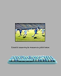 Kablosuz Retro Klavye ve Mouse Seti – 104 Tuşlu, Sessiz Yazım