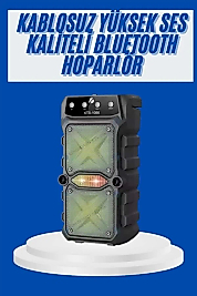Büyük Boy Bluetooth Hoparlör Çoklu Bağlantı Çift Çıkışlı Taşınabilir Kesintisiz