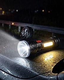 Uzun Menzilli Işıldak Şarjlı 9 LED 4 Kademeli Aydınlatma